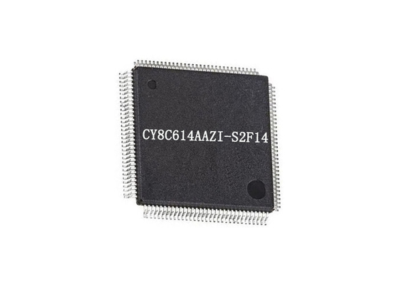 حزمة 128-TQFP CY8C614AAZI-S2F14 32 بت 150 ميجا هرتز 2 ميجا بايت فلاش متحكم IC