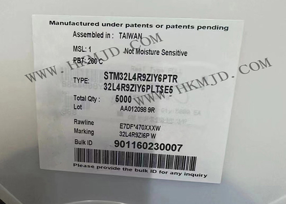 رقاقة الدائرة المتكاملة STM32L4R9ZIY6PTR أحادية النواة 120 ميجا هرتز 2 ميجا بايت متحكم IC