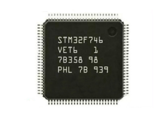 ميكروكنترولر 512 كيلو بايت فلاش IC STM32F746VET6 216 ميجا هرتز Arm Cortex M7 MCU 100LQFP