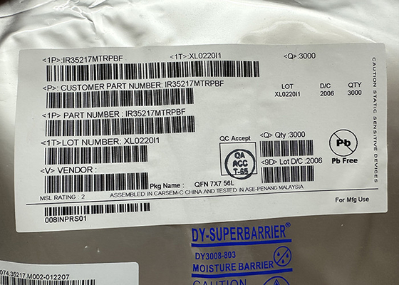 رقاقة الدائرة المتكاملة IR35217MTRPBF إدارة الطاقة IC 32-VFQFN Surface Mount