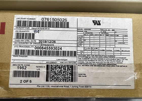 76150-5026 موصلات لوحة الدوائر المتكاملة رقاقة الدائرة 288POS من خلال الفتحة