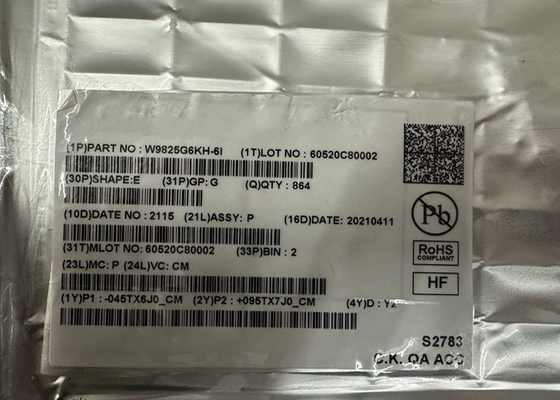 ذاكرة IC رقاقة W9825G6KH-6I 256Mbit متوازية عالية السرعة ذاكرة SDRAM IC 54-TSOP