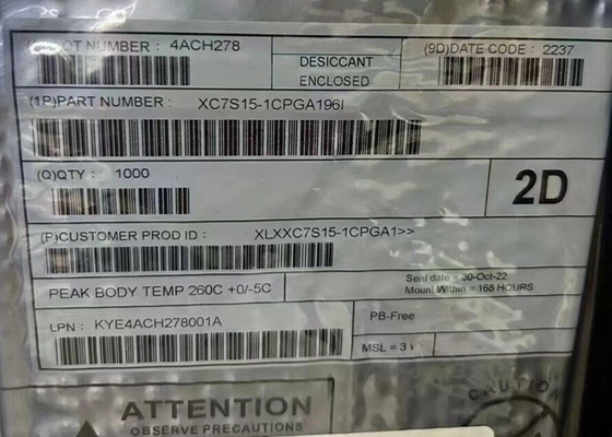 صفحة بوابة قابلة للبرمجة في الميدان XC7S15-1CPGA196I Spartan-7 FPGA IC Chip CSPBGA-196