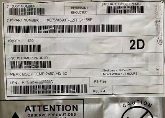 مجموعة بوابة قابلة للبرمجة XC7VX690T-L2FFG1158E 640MHz FPGA IC المنطقية قابلة للبرمجة