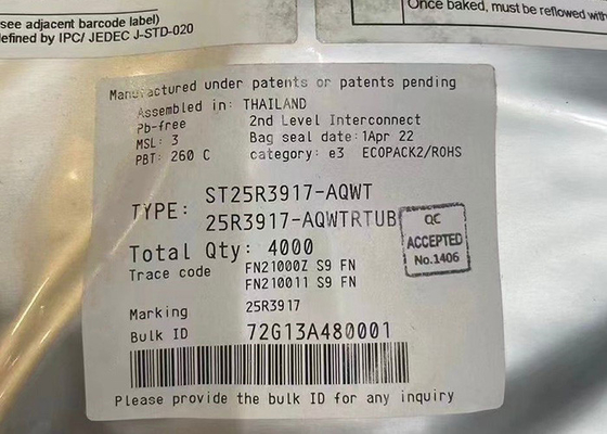 شريحة الدوائر المتكاملة ST25R3917-AQWT جهاز NFC العالمي عالي الأداء