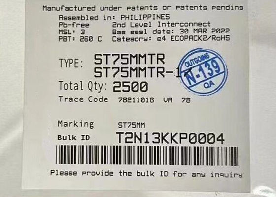 شريحة الدوائر المتكاملة ST75MMTR نظام الاتصال بخط الطاقة على الشريحة VFQFPN-48
