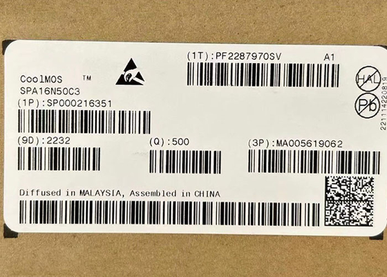 رقاقة الدوائر المتكاملة SPA16N50C3 560V N-Channel Power MOSFET ترانزستور TO-220-3