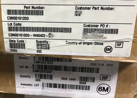 رقاقة الدوائر المتكاملة C2M0280120D 1200V ترانزستورات MOSFET كاربيد السيليكون TO-247-3