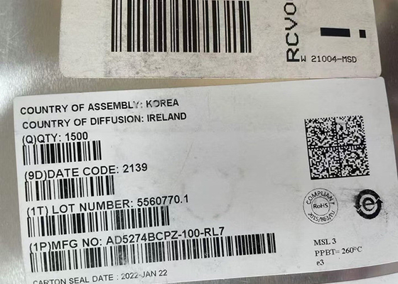 AD5274BCPZ-100 رقاقة الدوائر المتكاملة واجهة I2C وذاكرة 50-TP الرقمية الرومستات