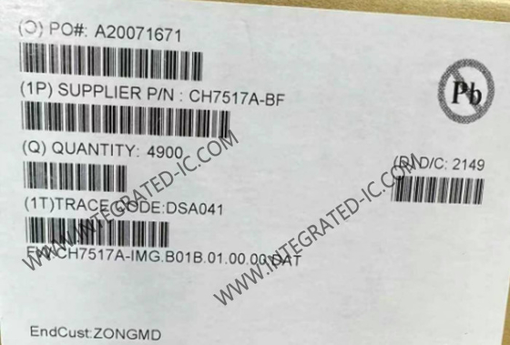 CH7517A رقاقة الدوائر المتكاملة منخفضة الطاقة عرض المنفذ إلى محول VGA QFN-40