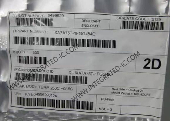 Artix-7 XA Logic IC XA7A75T-1FGG484Q 75520 LE FPGA - مصفوفة البوابة القابلة للبرمجة الميدانية