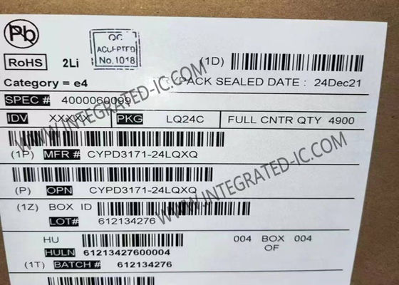 CYPD3171-24LQXQ رقاقة الدوائر المتكاملة EZ-PD TM CCG3PA USB Type-C Port Controller