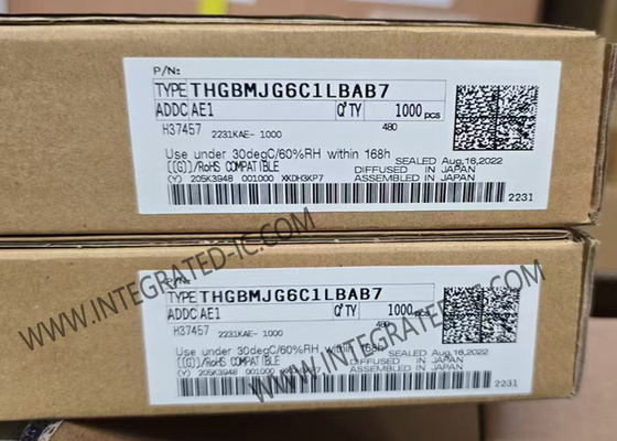 THGBMJG6C1LBAB7 ذاكرة IC رقاقة 3.3V 64G بت السيارات NAND فلاش متسلسل ذاكرة e-MMC