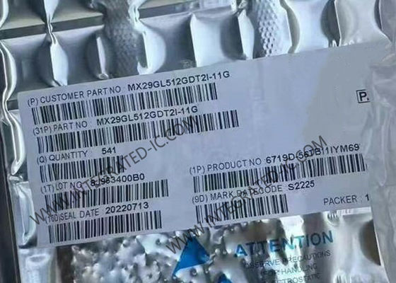 MX29GL512GDT2I-11G ذاكرة IC رقاقة 512Mbit NOR ذاكرة فلاش IC حزمة TSOP-56