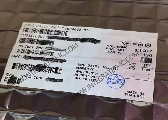 PIC18F8680-I/PT وحدة التحكم الدقيقة MCU 40MHz وحدة التحكم الدقيقة PIC و AVR TQFP-80