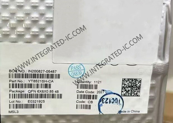 شبكة Ethernet IC YT8521SH-CA منفذ واحد 1000M شبكة Ethernet PHY طبقة رقاقة QFN48