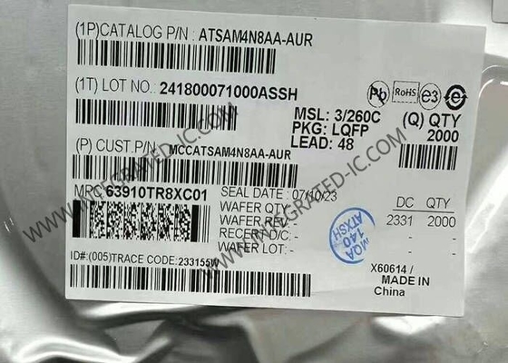 ATSAM4N8AA-AUR ميكروسيطرة MCU عالية الأداء 32 بت ARM قشرة-M4 ميكروسيطرات