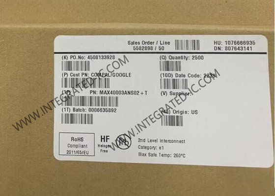 MAX40003ANS02 رقاقة الدوائر المتكاملة 4-بامب مقارنة النانو باور 600nA مقارنة التناظرية