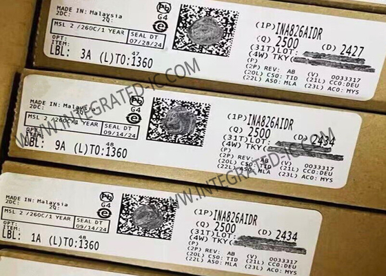 INA826AIDR رقاقة الدوائر المتكاملة الدقة 200μA مكبر أجهزة 36 فولت