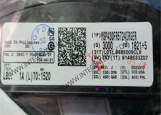 MSP430FR5724IRGER ميكروسيترولر MCU 8MHz ميكروسيترولرات إشارة مختلطة منخفضة الطاقة