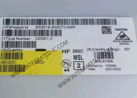 SI5351B-B02073-GMR رقاقة الدوائر المتكاملة 200MHz LVCMOS 8 مولد ساعة الخروج 20-VFQFN