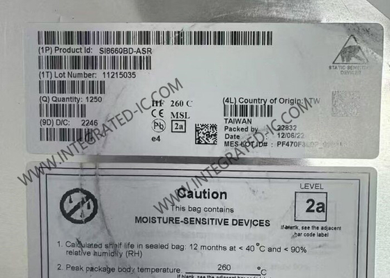 شريحة الدائرة المتكاملة SI8660BD-ASR، عوازل رقمية بستة قنوات، 5000 فولت RMS، SOIC16