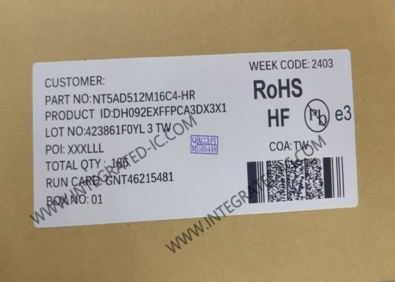 NT5AD512M16C4-HR ذاكرة IC رقاقة 8Gbit DDR4 SDRAM ذاكرة IC FBGA96 رقاقة DRAM