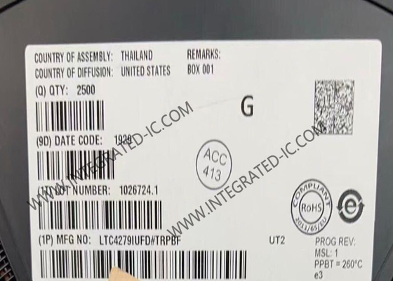 LTC4279IUFD رقاقة الدوائر المتكاملة وحدة تحكم معدات مصدر الطاقة PoE ذات منفذ واحد