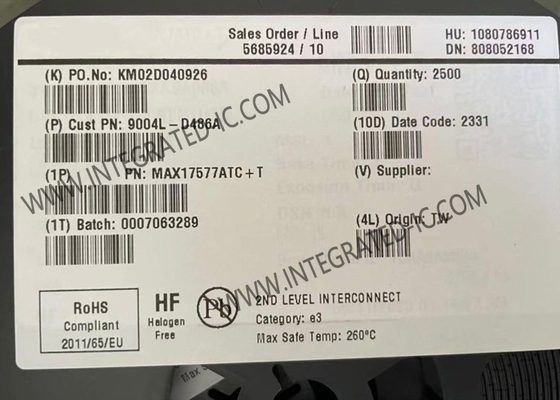 شريحة الدوائر المتكاملة MAX17577ATC 1A عالية الكفاءة متزامنة TDFN12