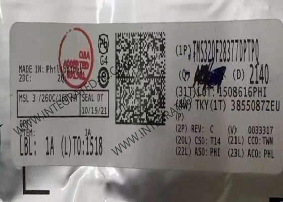 وحدة تحكم دقيقة MCU TMS320F28377DPTPQ وحدة تحكم دقيقة للسيارات IC 32 بت ثنائي النواة 200 ميجاهرتز 1 ميجابايت فلاش