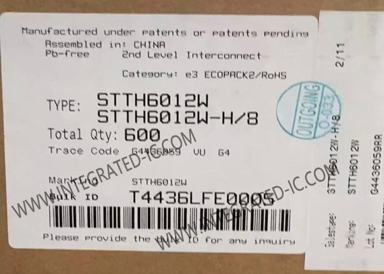 شريحة الدوائر المتكاملة STTH6012W 1200V 60A ثنائي الجهد العالي فائق السرعة DO-247-2