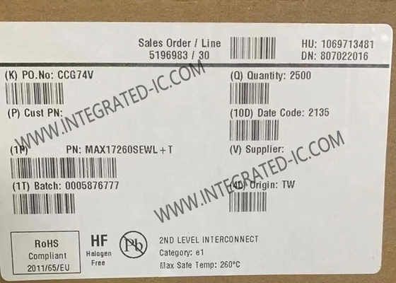 MAX17260SEWL نظام إدارة البطارية للدوائر المتكاملة IC ليثيوم أيون 9-WLP