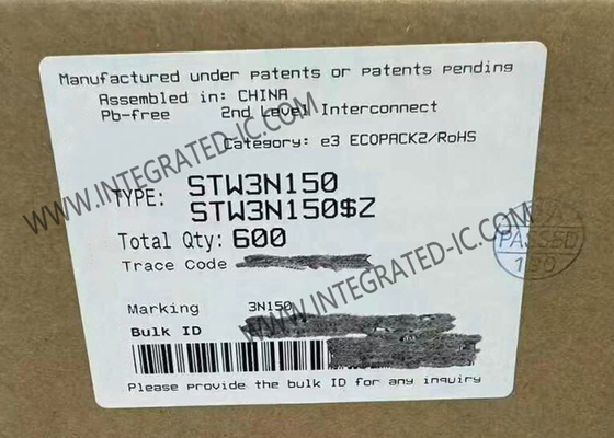 شريحة الدائرة المتكاملة STW3N150، قناة N، 1500 فولت، 2.5 أمبير، 6 أوم، ترانزستورات MOSFET للطاقة