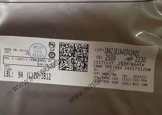 INA2181A4QDGSRQ1 السيارات ثنائية الاتجاه إخراج الجهد الحالي مكبرات الصوت
