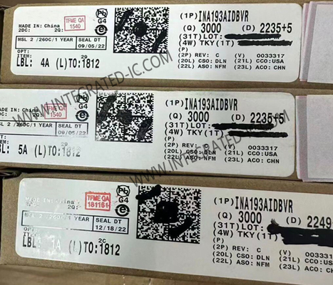 شريحة الدائرة المتكاملة INA193AIDBVR، مضخم استشعار التيار عالي الجانب 500 كيلو هرتز، SOT-23-5