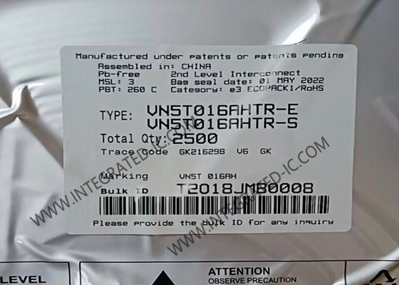 VN5T016AHTR رقاقة الدوائر المتكاملة القناة الواحدة السائق الجانبي العالي TO-252-7 محركات البوابة