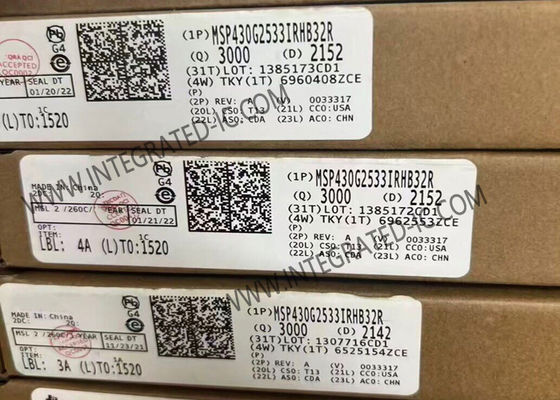 MSP430G2533IRHB32R وحدة التحكم الدقيقة MCU 16Bit وحدة التحكم الدقيقة 16MHz إشارة مختلطة وحدة التحكم الدقيقة