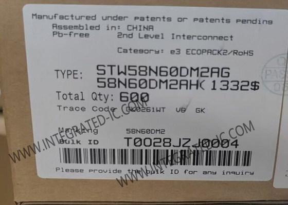 STW58N60DM2AG رقاقة الدوائر المتكاملة للسيارات قناة N 600V 50A طاقة ترانزستورات MOSFET