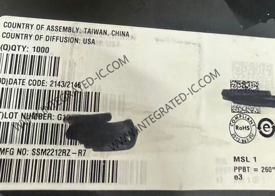 شريحة الدائرة المتكاملة SSM2212RZ 40 فولت صوت مزدوج متطابق NPN ترانزستور SOIC-8