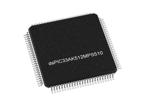 وحدة تحكم دقيقة DSPIC33AK512MPS510-I/PT MCU 32 بت وحدات تحكم الإشارات الرقمية TQFP100