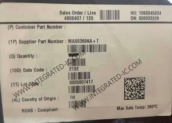 الدوائر المتكاملة MAX6369KA رقاقة دوائر الإشراف مؤقتات مراقبة قابلة للتحديد بواسطة الدبوس