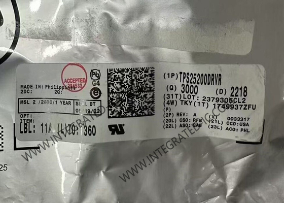 TPS25200DRVR رقاقة الدائرة المتكاملة 5V eFuse مع الحد الدقيق للتيار القابل للتعديل ومشبك الجهد الزائد