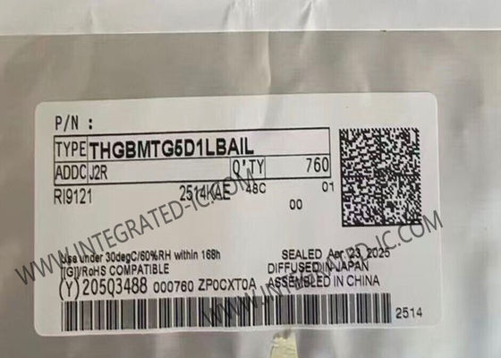 شريحة دارة متكاملة THGBMTG5D1LBAIL ذاكرة 400 ميجابايت / ثانية حزمة IC 153-WFBGA