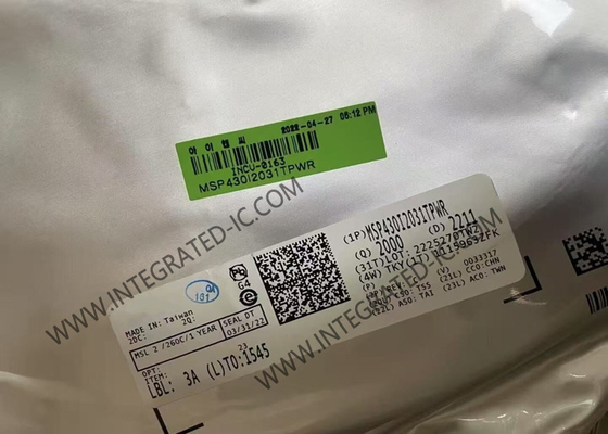 MSP430I2031TPWR متحكم دقيق MCU 16 بت MCU 16.384 ميجاهرتز متحكمات دقيقة إشارة مختلطة