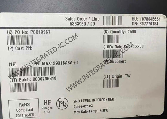 رقاقة الدوائر المتكاملة MAX12931BASA قناة مزدوجة منخفضة الطاقة 3kVRMS العازلات الرقمية