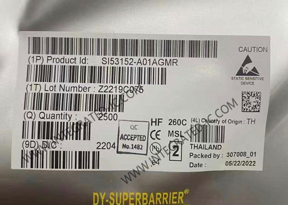 شريحة الدائرة المتكاملة SI53152-A01AGMR، عازل ساعة PCIe متسامح مع الطيف المنتشر