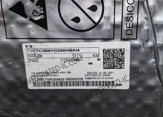 TC58NYG2S0HBAI4 ذاكرة IC رقاقة 4Gbit NAND ذاكرة فلاش IC TFBGA63