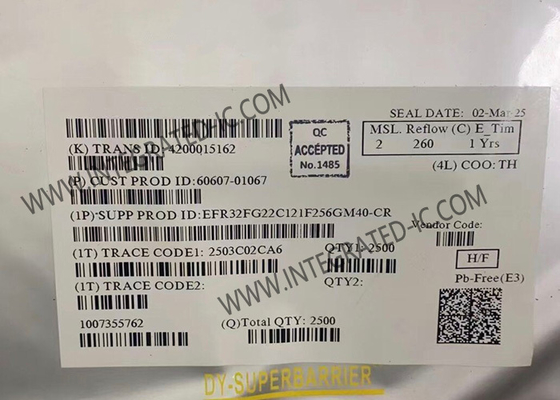 وحدة اتصالات لاسلكية EFR32FG22C121F256GM40-CR، لاسلكية عالية التكامل، 2.4 جيجاهرتز SoC