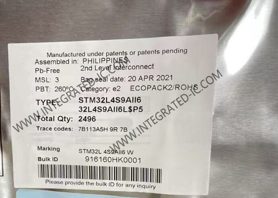 ARM Cortex-M4 STM32L4S9AII6 169UFBGA 32 بت متحكم دقيق MCU 2 ميجابايت فلاش IC رقاقة