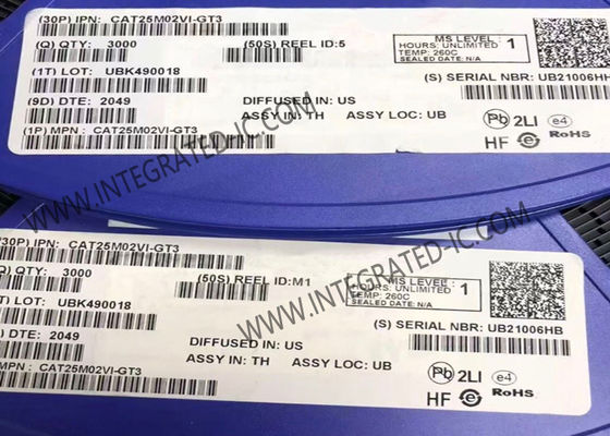 شريحة ذاكرة CAT25M02VI-GT3 IC ذاكرة EEPROM سعة 2 ميجابت IC ذاكرة تسلسلية مع واجهة SPI